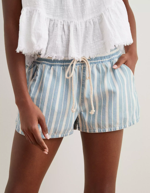 AE AERIE CHAMBRAY SHORT - Naughty Panda Outlet