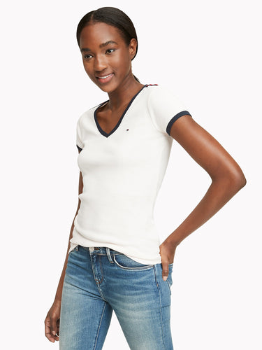 TOMMY HILFIGER ESSENTIAL FAVORITE V-NECK T-SHIRT - Naughty Panda Outlet