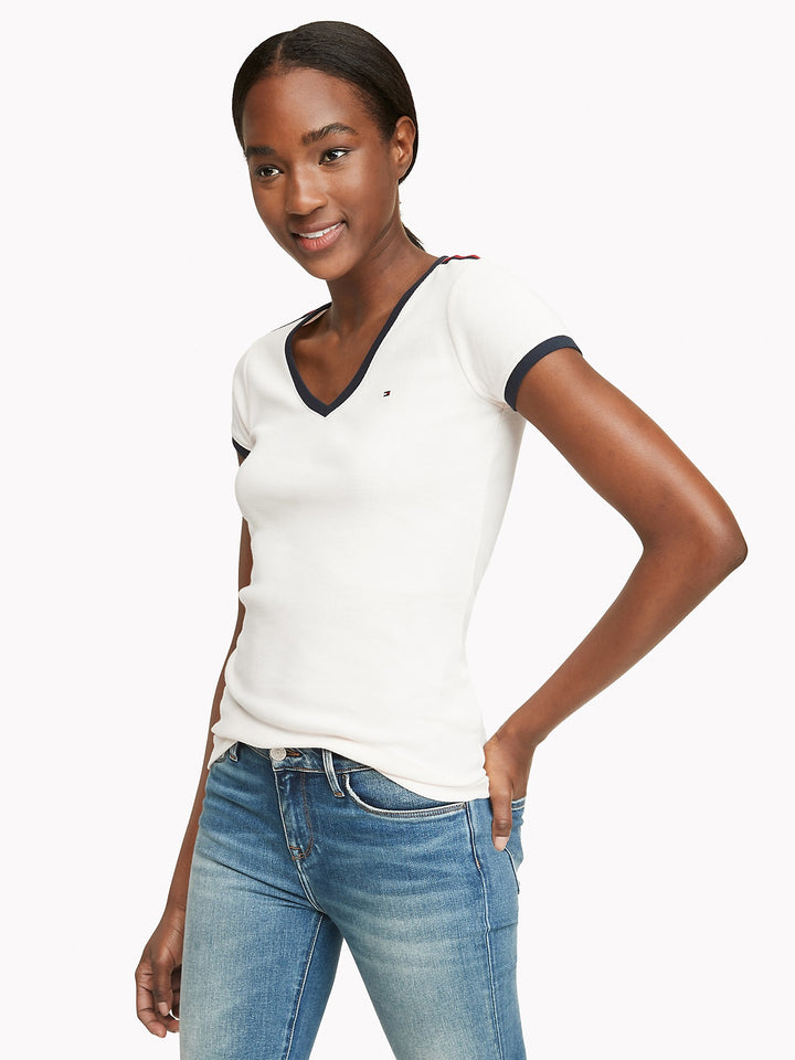 TOMMY HILFIGER ESSENTIAL FAVORITE V-NECK T-SHIRT - Naughty Panda Outlet