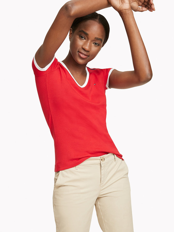 TOMMY HILFIGER ESSENTIAL FAVORITE V-NECK T-SHIRT - Naughty Panda Outlet
