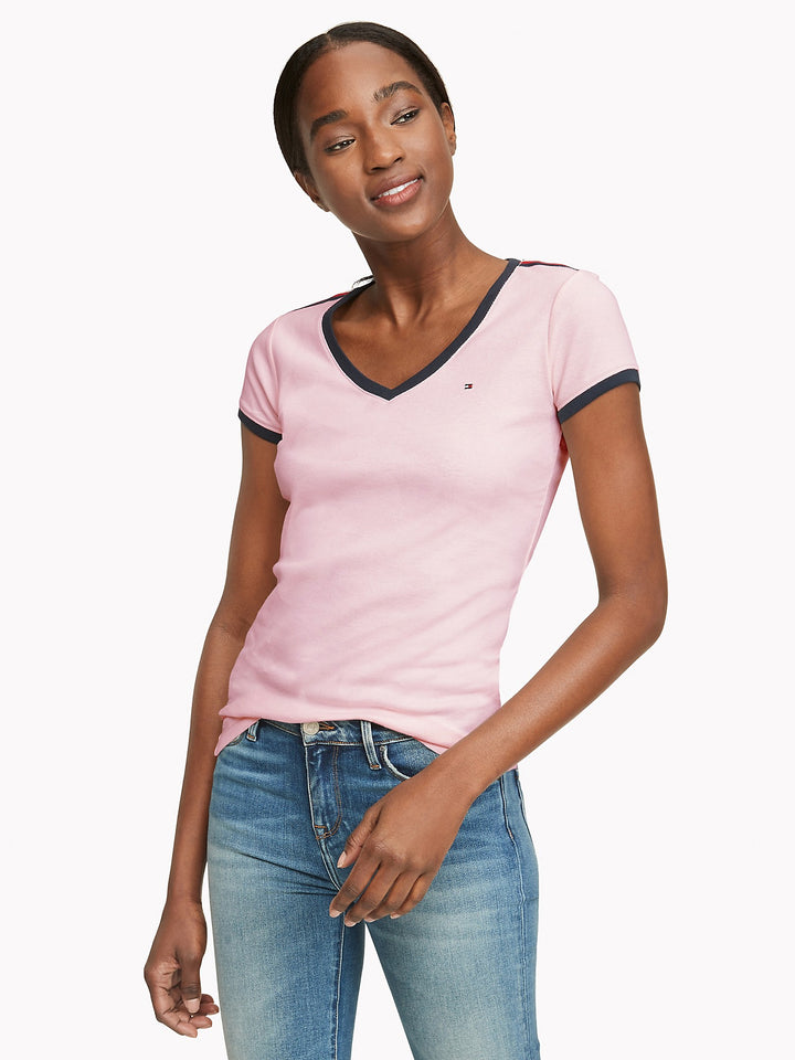 TOMMY HILFIGER ESSENTIAL FAVORITE V-NECK T-SHIRT - Naughty Panda Outlet
