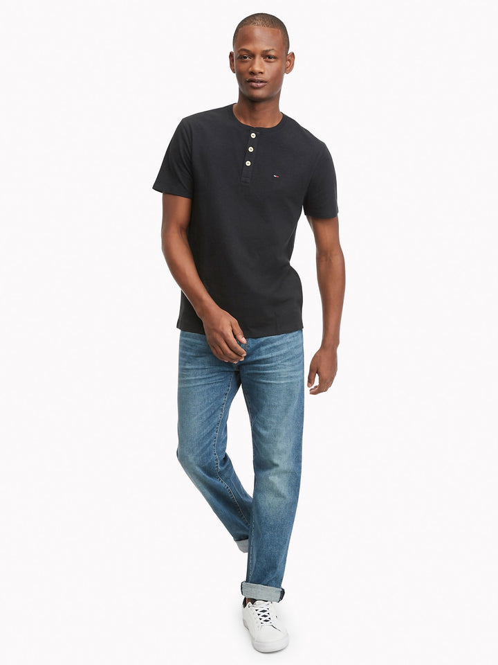 TOMMY HILFIGER ESSENTIAL HENLEY T-SHIRT - Naughty Panda Outlet