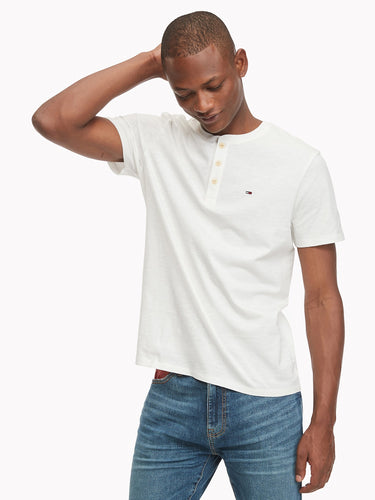 TOMMY HILFIGER ESSENTIAL HENLEY T-SHIRT - Naughty Panda Outlet