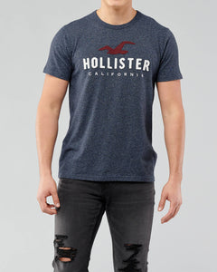 Hollister Applique Logo Graphic Tee - Naughty Panda Outlet