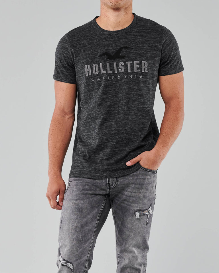 Hollister Applique Logo Graphic Tee - Naughty Panda Outlet