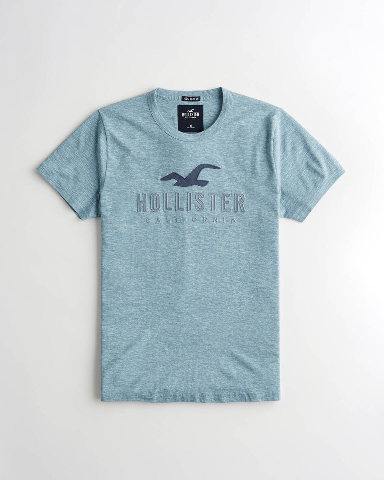 Hollister Applique Logo Graphic Tee - Naughty Panda Outlet