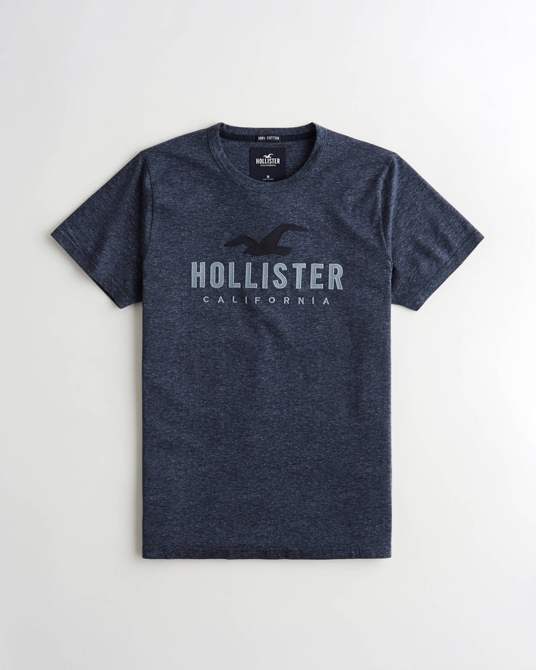 Hollister Applique Logo Graphic Tee - Naughty Panda Outlet