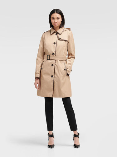DKNY BELTED TRENCH COAT TAN - Naughty Panda Outlet