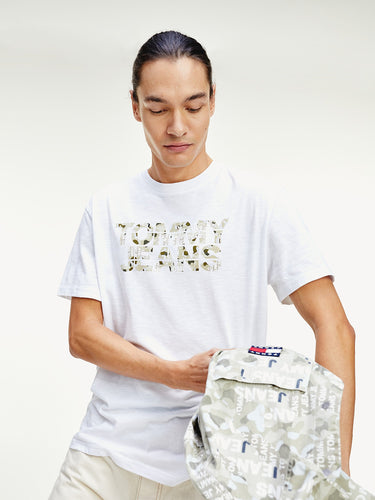 TOMMY HILFIGER CAMO LOGO T-SHIRT - Naughty Panda Outlet