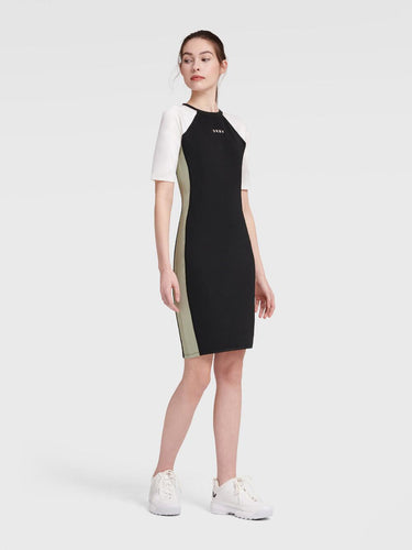 DKNY BODY-CON COLORBLOCK DRESS - Naughty Panda Outlet