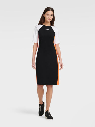 DKNY BODY-CON COLORBLOCK DRESS - Naughty Panda Outlet
