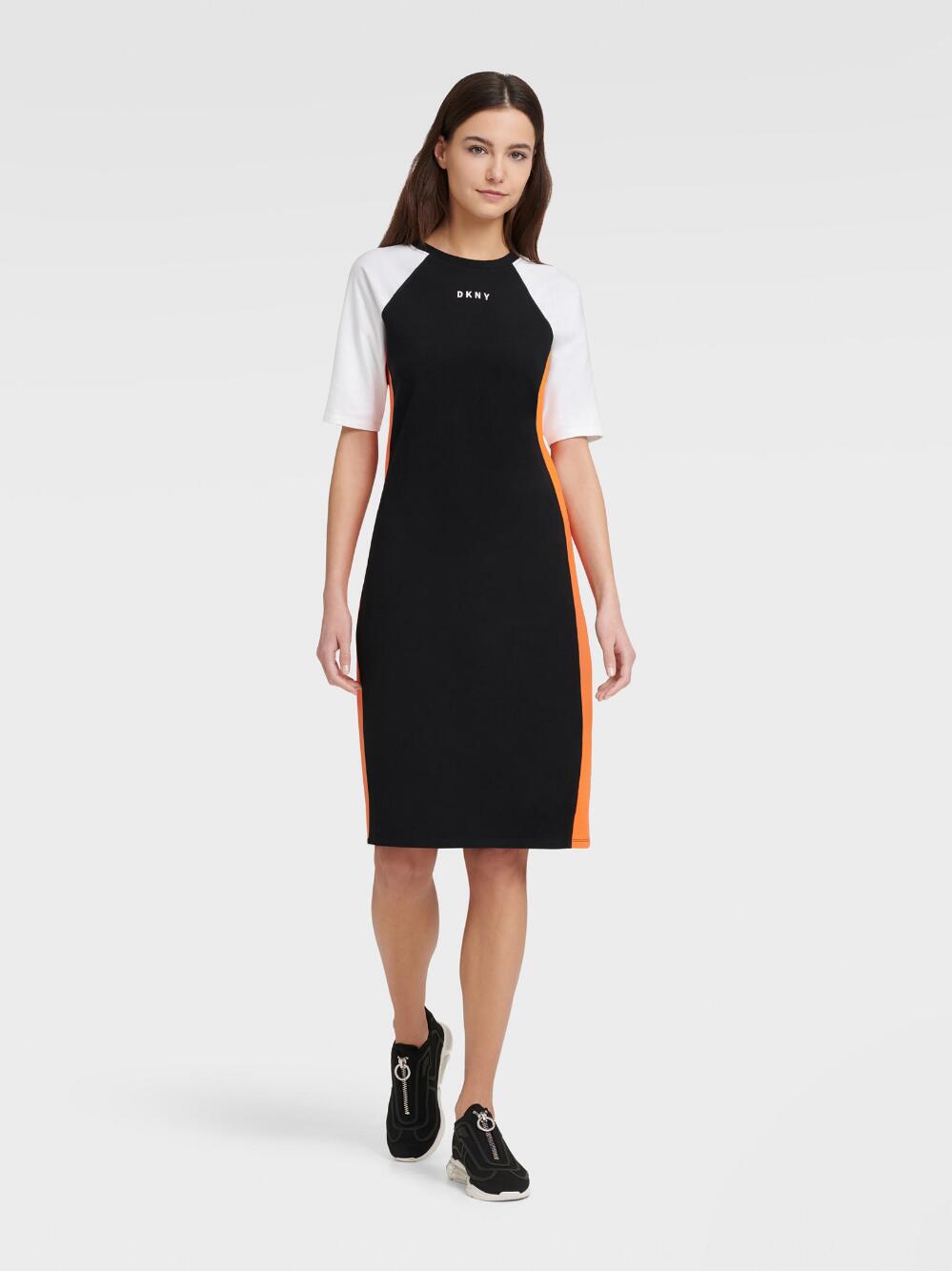 DKNY BODY-CON COLORBLOCK DRESS - Naughty Panda Outlet