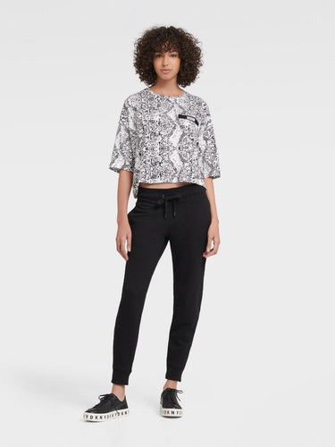 DKNY CROPPED TEE WITH BONDED POCKET - Naughty Panda Outlet
