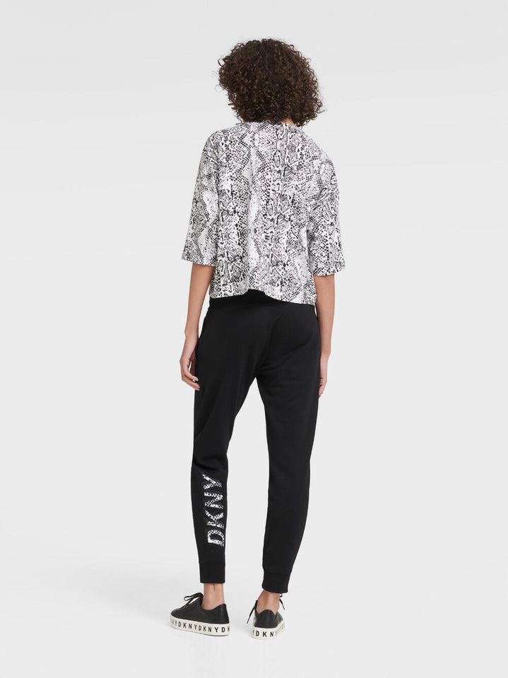 DKNY CROPPED TEE WITH BONDED POCKET - Naughty Panda Outlet