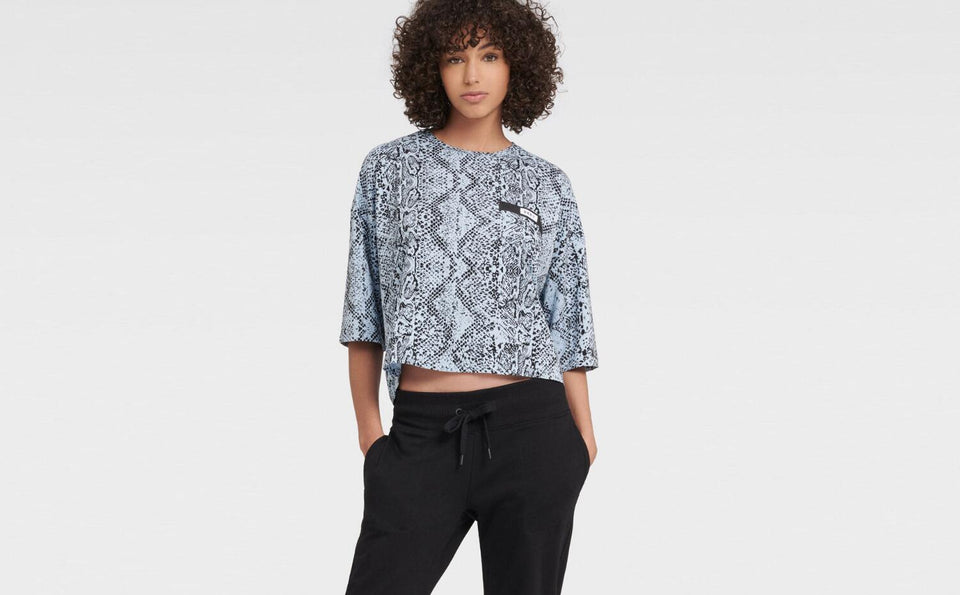 DKNY CROPPED TEE WITH BONDED POCKET - Naughty Panda Outlet