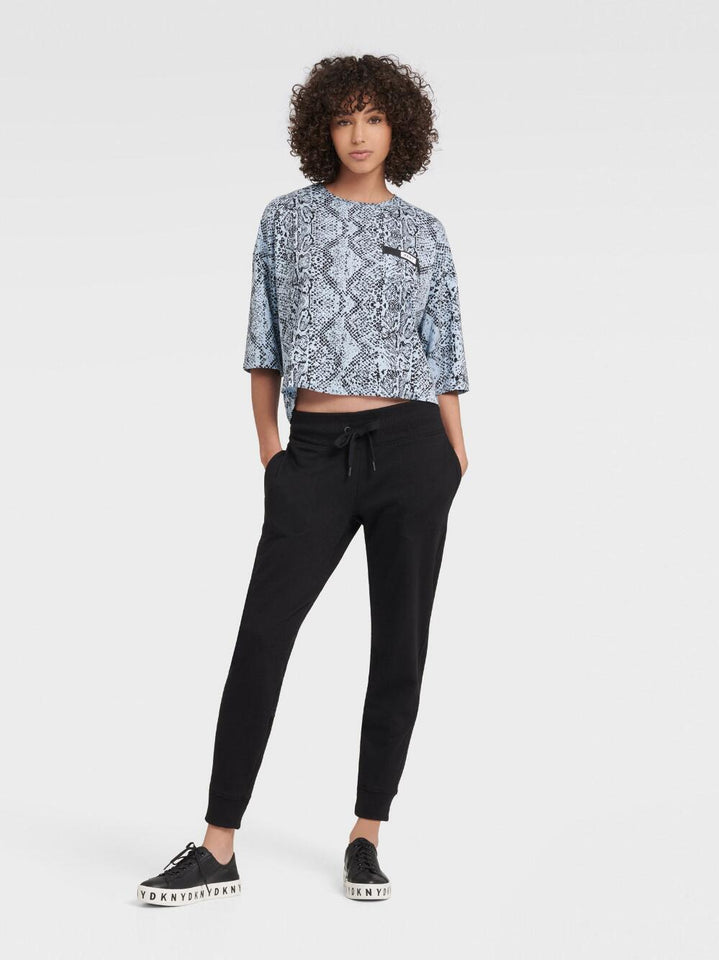DKNY CROPPED TEE WITH BONDED POCKET - Naughty Panda Outlet