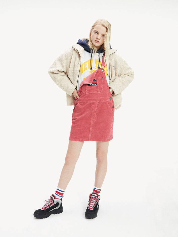 TOMMY HILFIGER WASHED CORDUROY OVERALL DRESS - Naughty Panda Outlet