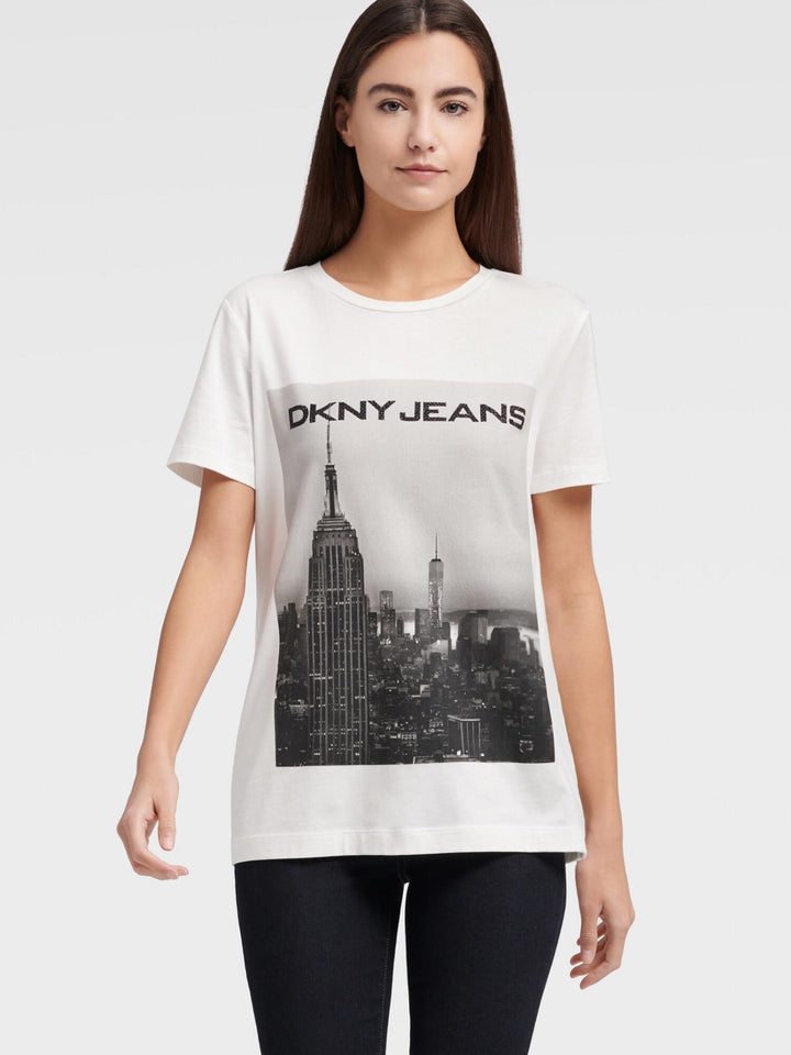 DKNY CITYSCAPE LOGO TEE - Naughty Panda Outlet