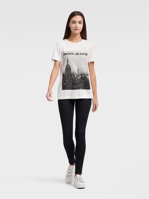 DKNY CITYSCAPE LOGO TEE - Naughty Panda Outlet
