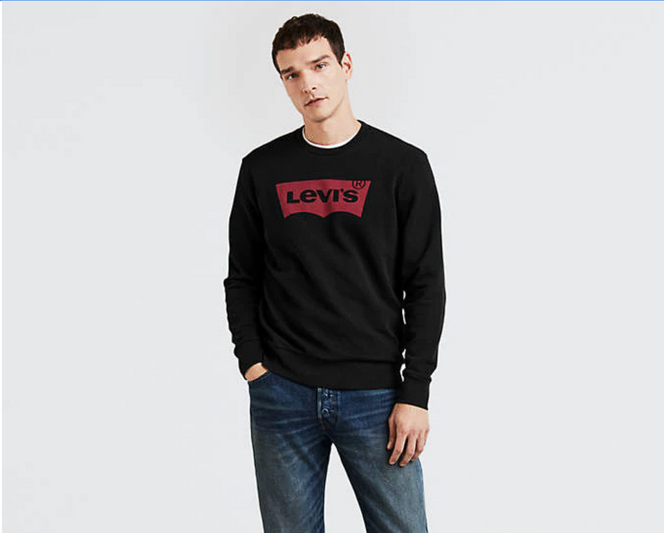 Levi's® Logo Crewneck Sweatshirt - Naughty Panda Outlet