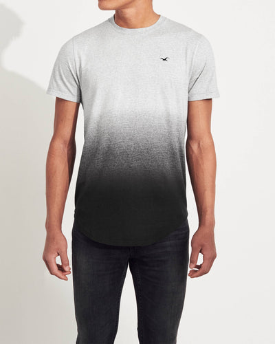 Hollister Ombré Curved Hem T-shirt - Naughty Panda Outlet