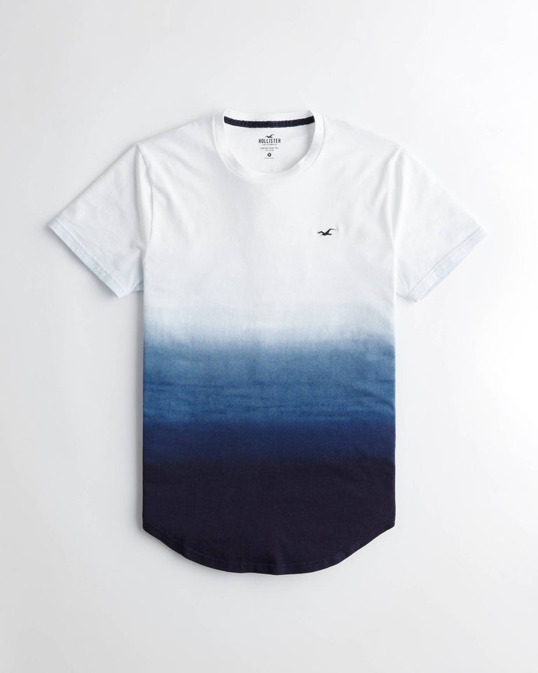 Hollister Ombré Curved Hem T-shirt - Naughty Panda Outlet
