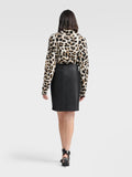 DKNY FAUX LEATHER MOCK WRAP SKIRT - Naughty Panda Outlet