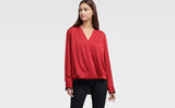 DKNY LONG SLEEVE TWIST FRONT BLOUSE - Naughty Panda Outlet