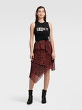 DKNY TIERED ASYMMETRICAL LEOPARD SKIRT - Naughty Panda Outlet