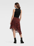 DKNY TIERED ASYMMETRICAL LEOPARD SKIRT - Naughty Panda Outlet