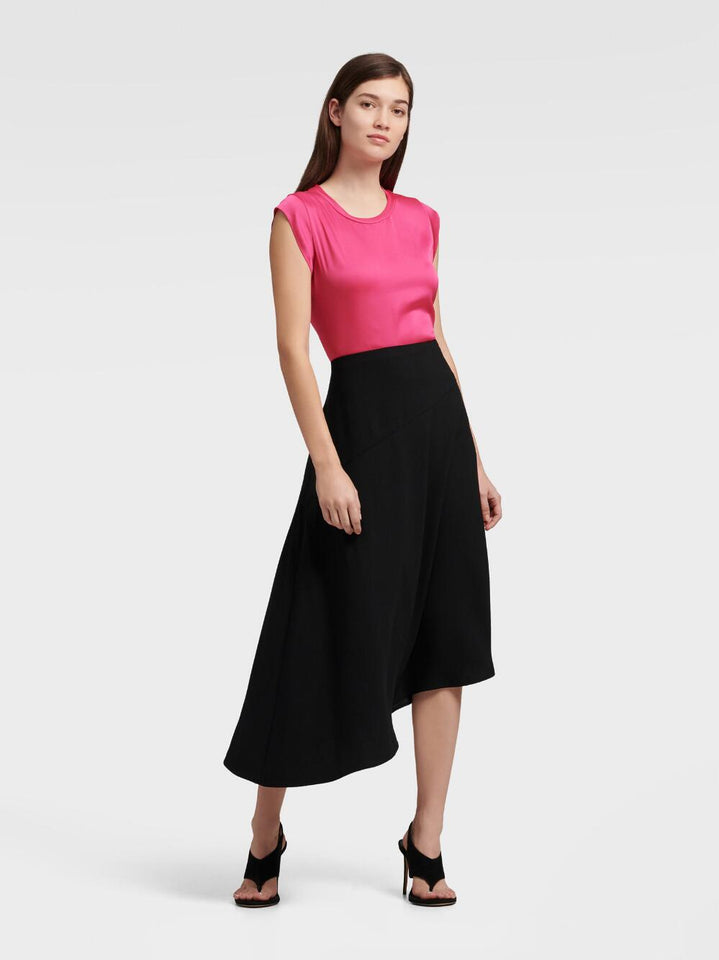 DKNY ASYMMETRICAL SKIRT WITH EXPOSED ZIP - Naughty Panda Outlet