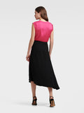 DKNY ASYMMETRICAL SKIRT WITH EXPOSED ZIP - Naughty Panda Outlet
