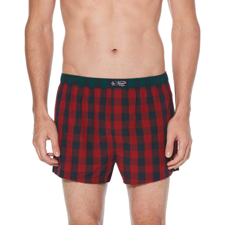 Original Penguin PLAID 3 PACK BOXERS - Naughty Panda Outlet