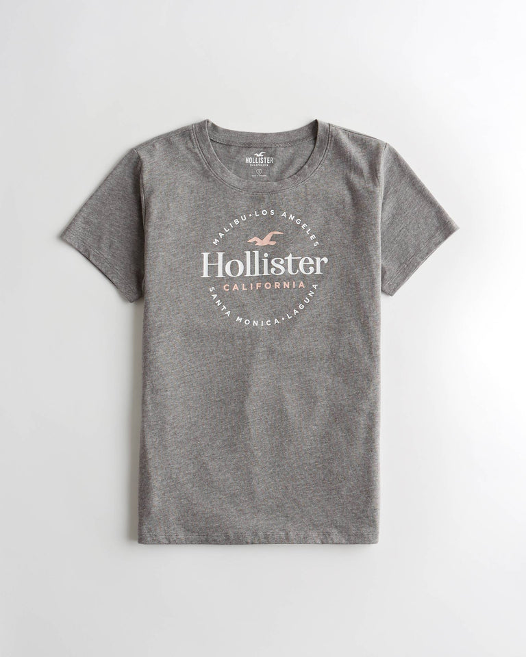 Hollister Print Logo Graphic Tee - Naughty Panda Outlet