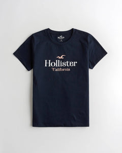 Hollister Print Logo Graphic Tee - Naughty Panda Outlet