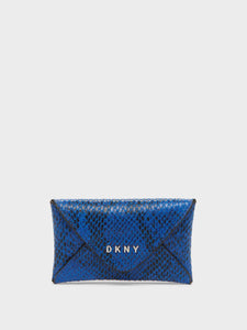 DKNY SNAKE PRINT EMBOSSED ENVELOPE CARD HOLDER - Naughty Panda Outlet
