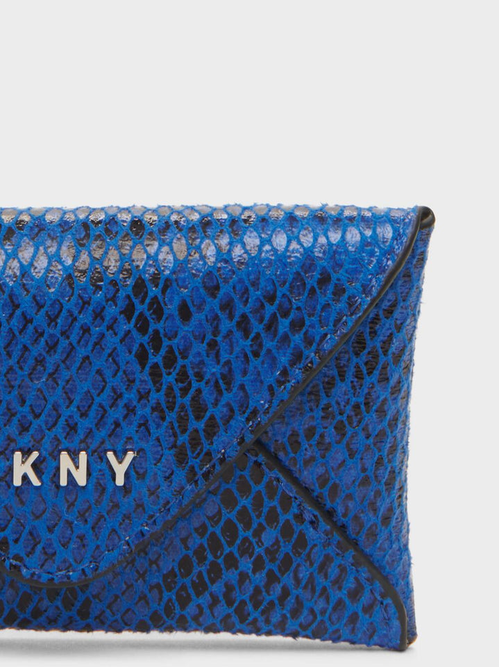 DKNY SNAKE PRINT EMBOSSED ENVELOPE CARD HOLDER - Naughty Panda Outlet