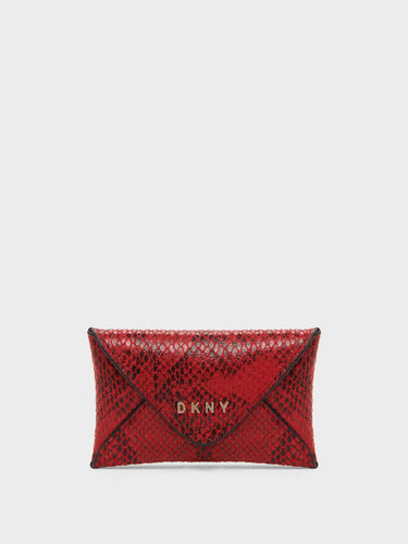 DKNY SNAKE PRINT EMBOSSED ENVELOPE CARD HOLDER - Naughty Panda Outlet