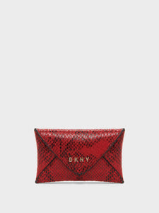 DKNY SNAKE PRINT EMBOSSED ENVELOPE CARD HOLDER - Naughty Panda Outlet