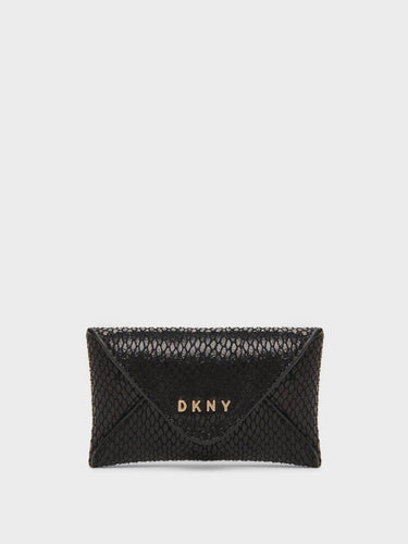 DKNY SNAKE PRINT EMBOSSED ENVELOPE CARD HOLDER - Naughty Panda Outlet