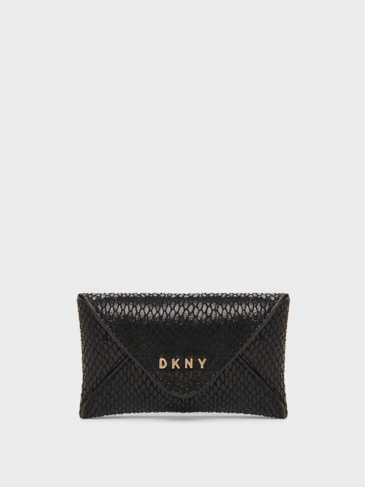 DKNY SNAKE PRINT EMBOSSED ENVELOPE CARD HOLDER - Naughty Panda Outlet