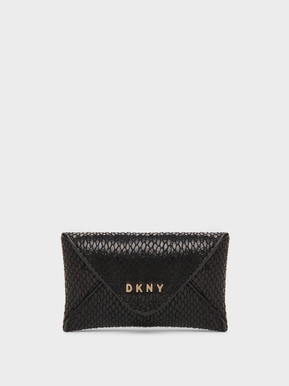 DKNY SNAKE PRINT EMBOSSED ENVELOPE CARD HOLDER - Naughty Panda Outlet