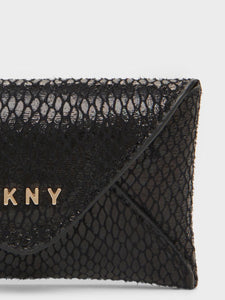 DKNY SNAKE PRINT EMBOSSED ENVELOPE CARD HOLDER - Naughty Panda Outlet