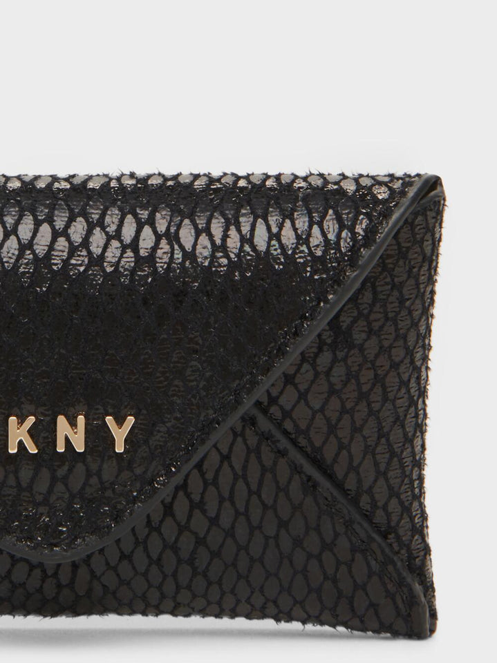 DKNY SNAKE PRINT EMBOSSED ENVELOPE CARD HOLDER - Naughty Panda Outlet