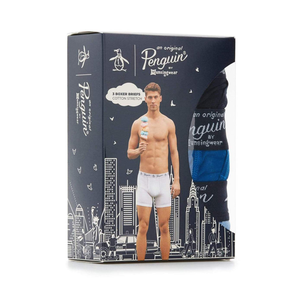 Original Penguin SOLID 3 PACK BOXER BRIEF - Naughty Panda Outlet