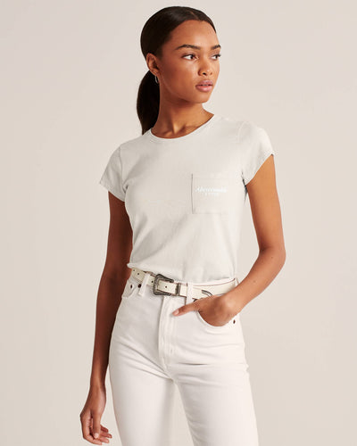 A&F Short-Sleeve Logo Tee - npoutlet