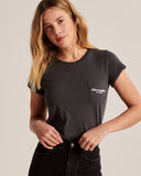 A&F Short-Sleeve Logo Tee - npoutlet