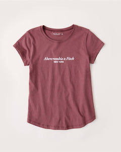 A&F Short-Sleeve Logo Tee - npoutlet