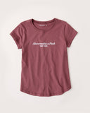 A&F Short-Sleeve Logo Tee - npoutlet