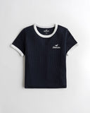 Hollister Waffle Ringer Graphic Tee - Naughty Panda Outlet